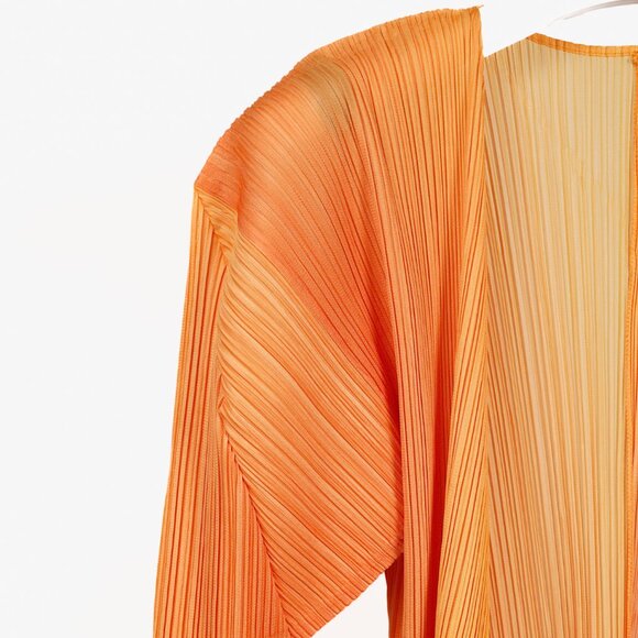 Pleats Please Issey Miyake Archival Citrus Colour Gradient Jacket, Size XL - Picture 5 of 9